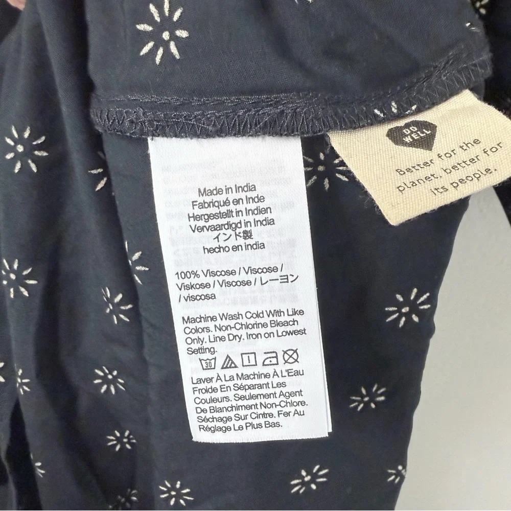 Madewell Black Midi Dress with White Polka Dots - Picture 3 of 6